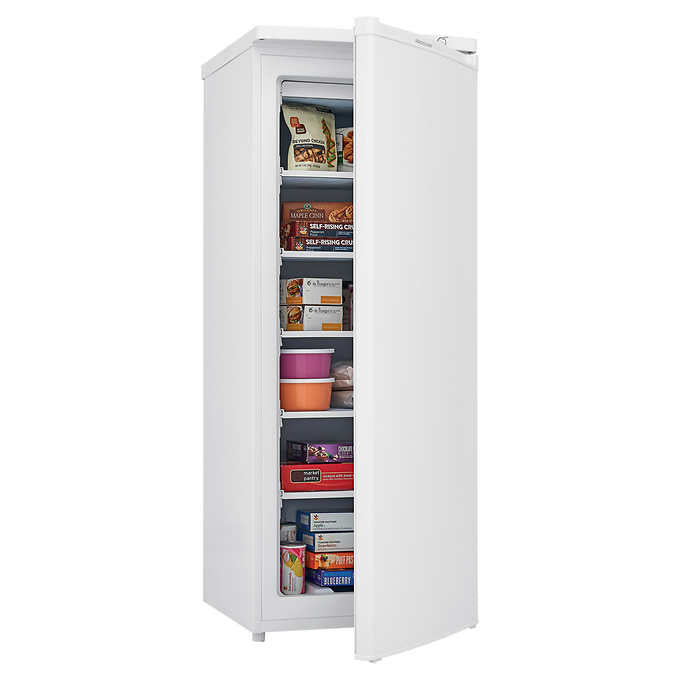 5.8 cu. ft. White Upright Freezer with Adjustable Temperature Control
