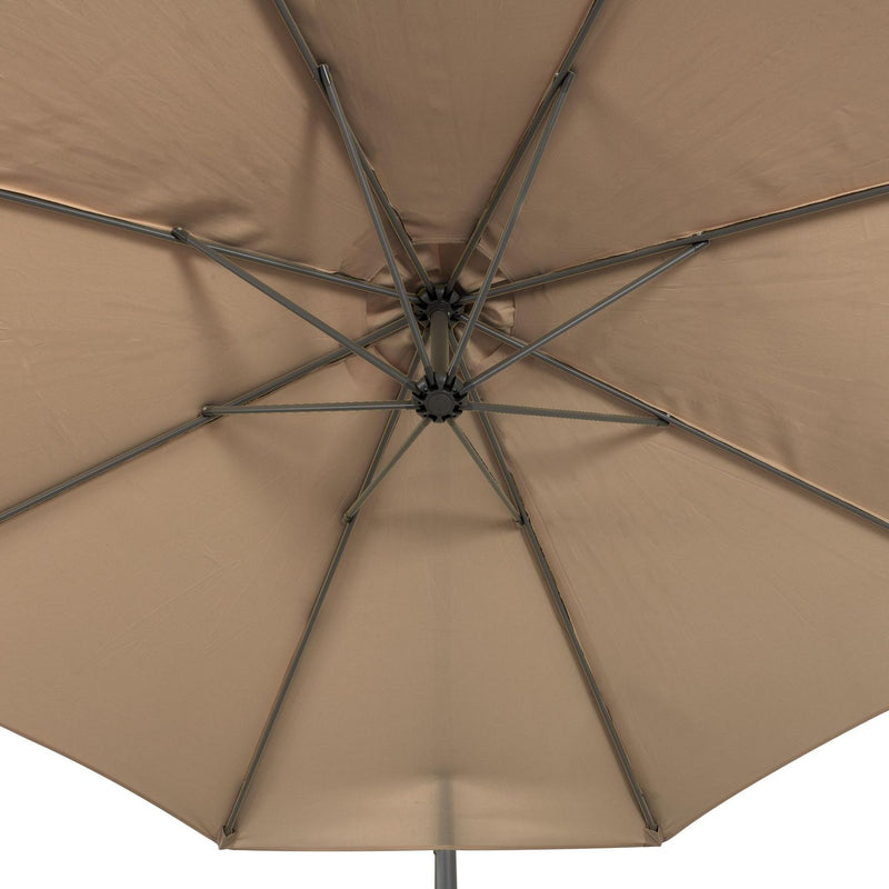 CorLiving 9.5 Ft Offset Patio Umbrella - Sandy Brown