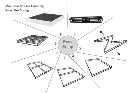 Mainstays 9" Easy Assembly Smart Box Spring - FULL