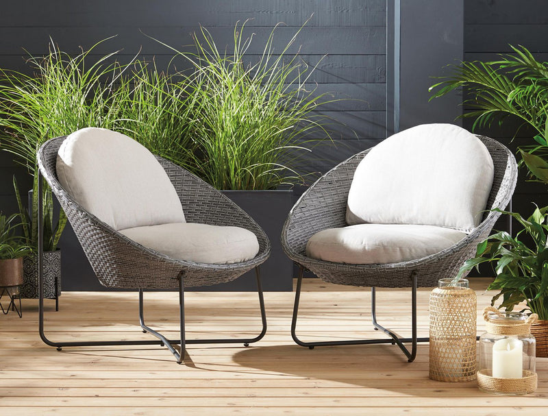 Hometrends Oversized Woven Lounge Chair Set