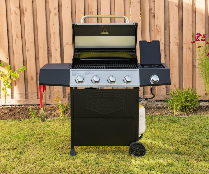 Expert Grill 4 Burner+Side Burner Gas Grill with Stainless Steel Lid