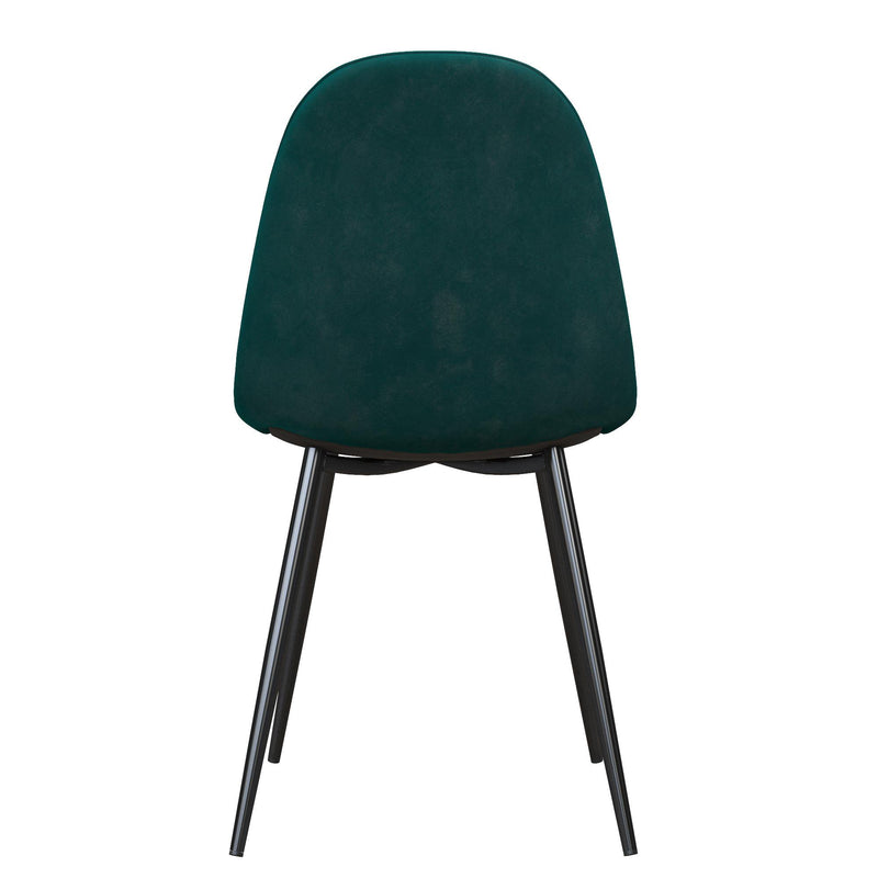 Queer Eye Coltin Upholstered Mid-Century Modern Dining Chair, Set of 4 - Green Velvet