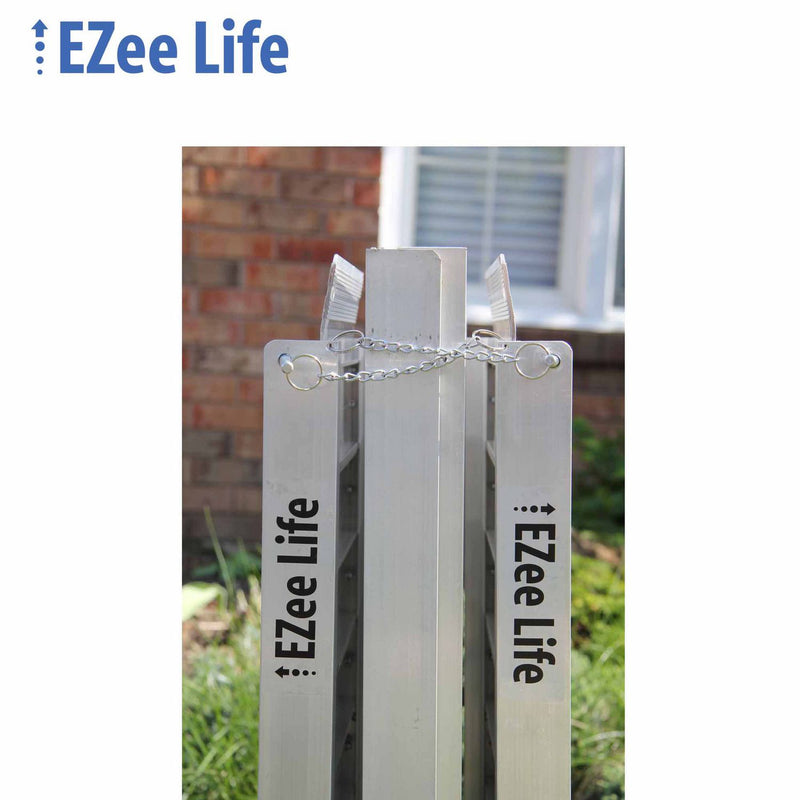 Ezee Life 8' Portable Folding Wheelchair Ramp with Grip Tape