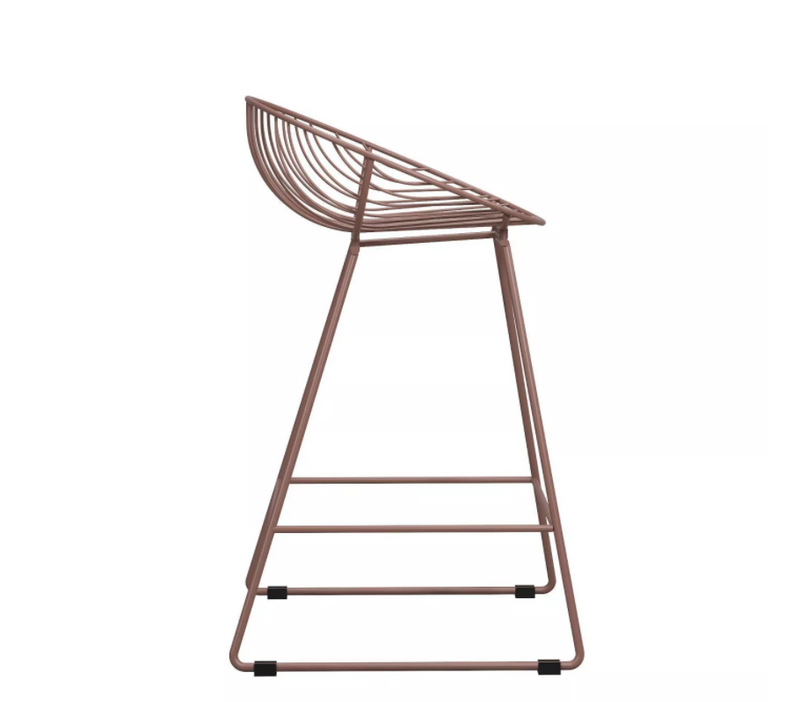 Ellis Wire Counter Height Barstool , Pink