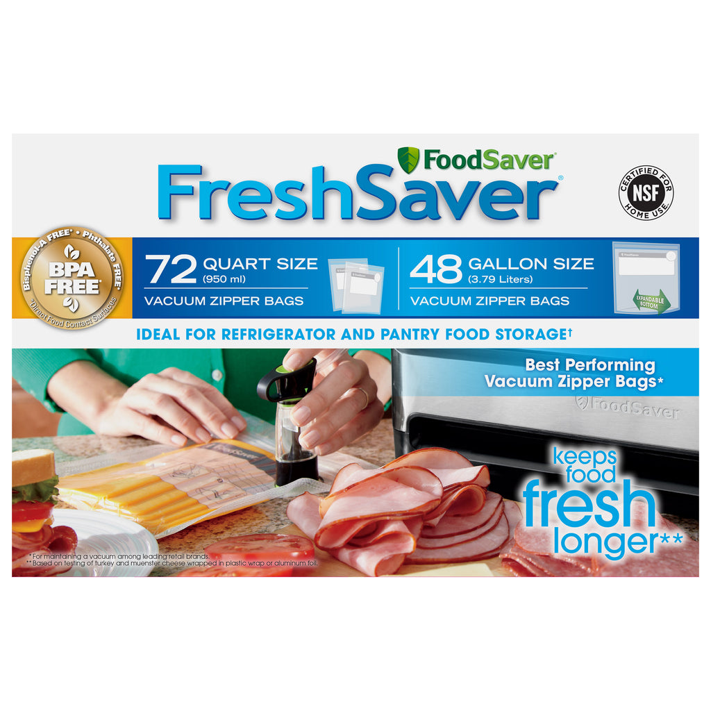 Foodsaver Fresh Saver Vacuum Sealer Zipper Bag Combo Pack