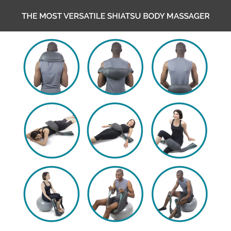 TruMedic InstaShiatsu+ Neck, Back, and Shoulder Massager - Cordless &  Rechargeable, Shiatsu Neck Massager with Heat - Use