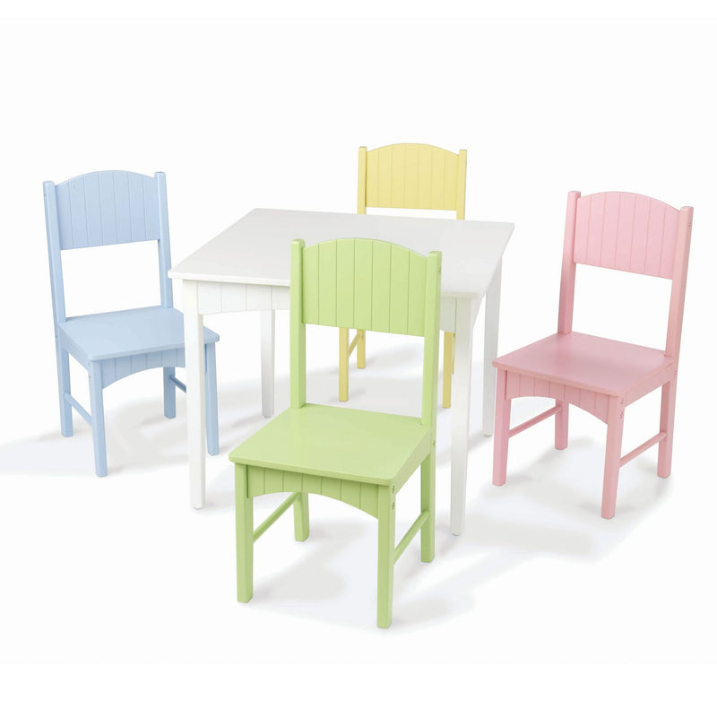 KidKraft Nantucket Table & 4 Pastel Chairs - Real deal Outlet