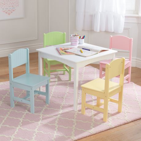 KidKraft Nantucket Table & 4 Pastel Chairs - Real deal Outlet