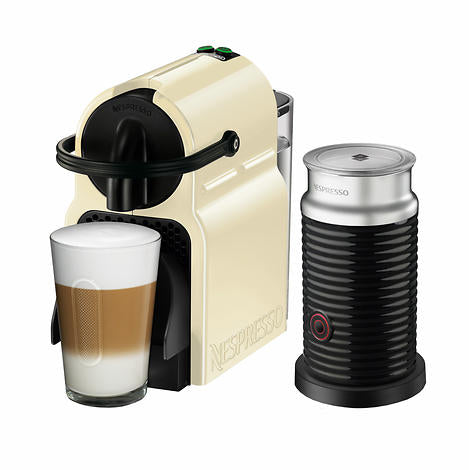 Nespresso Inissia Espresso Machine with Aeroccino by De'Longhi, Creamy White