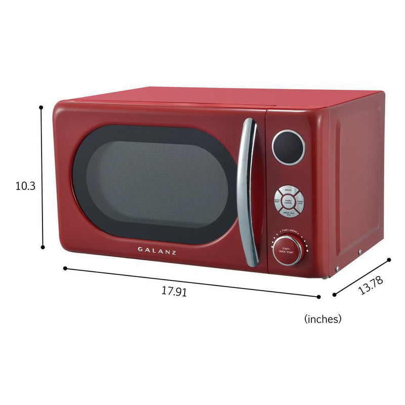 Galanz 0.7 cu ft Retro Red Counter Top Microwave